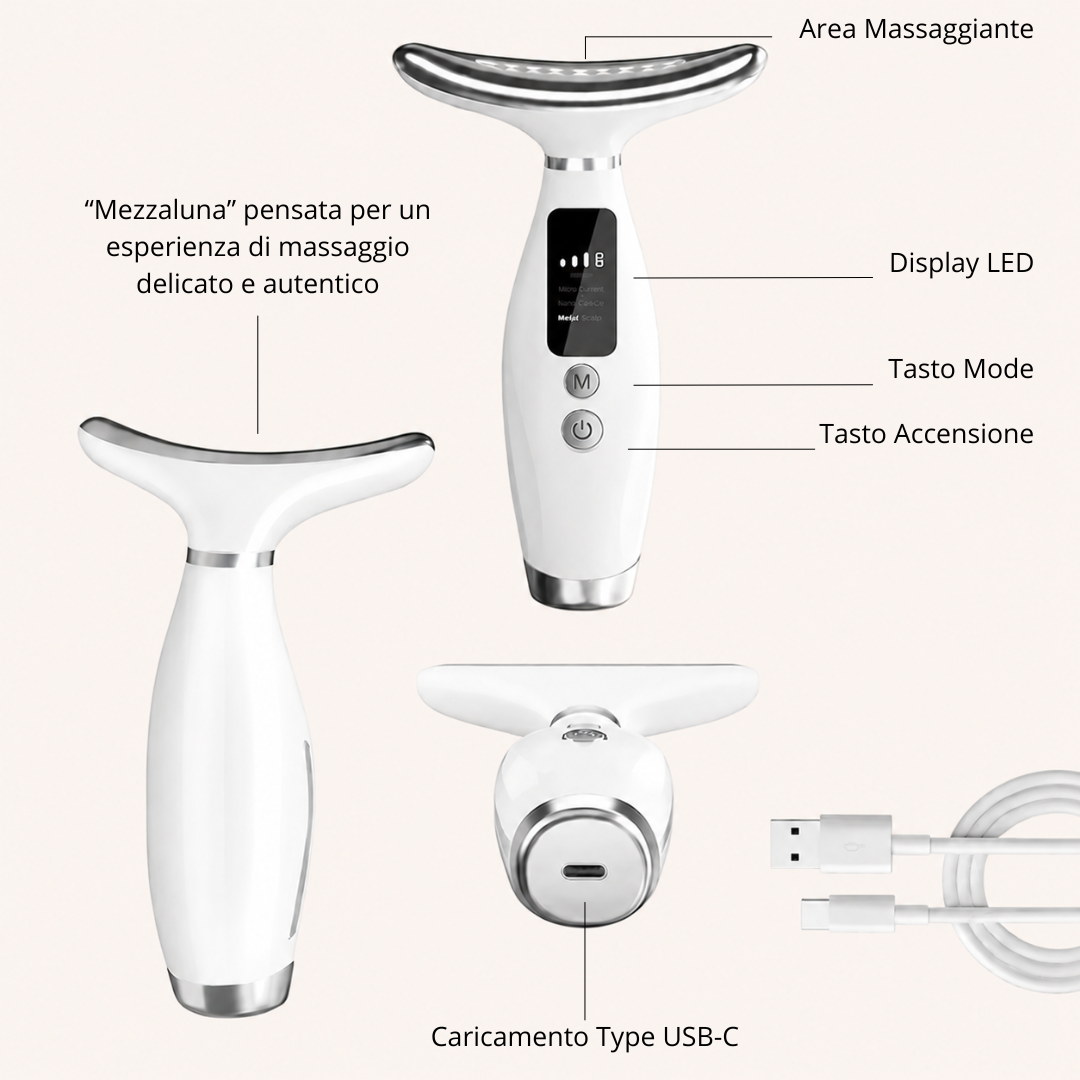 Salutly™ – Massaggiatore Viso Luce LED 7 Colori