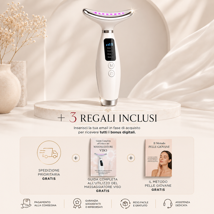 Salutly™ – Massaggiatore Viso Luce LED 7 Colori